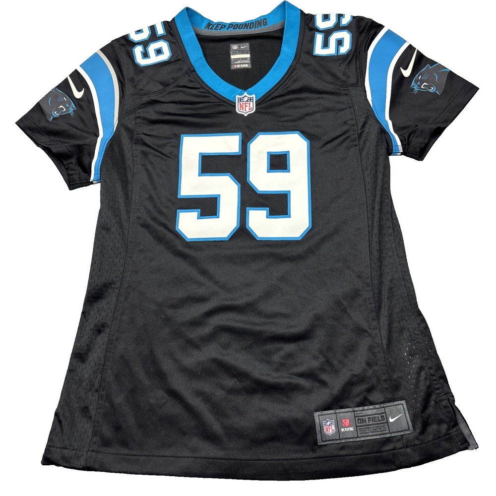 Carolina Panthers Luke Kuechly#59 Nike Women's Sz Sm Football NFL Jersey Used